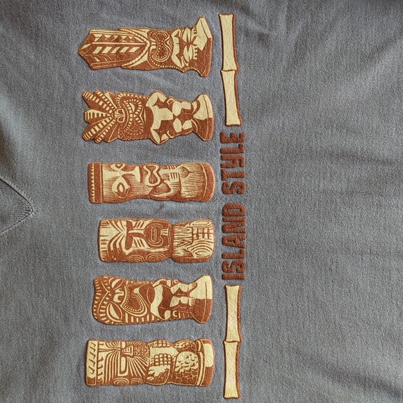 Fargo Clothing Island Style Crew Neck Sweatshirt MEDIUM Green Raised Accents - Picture 9 of 13